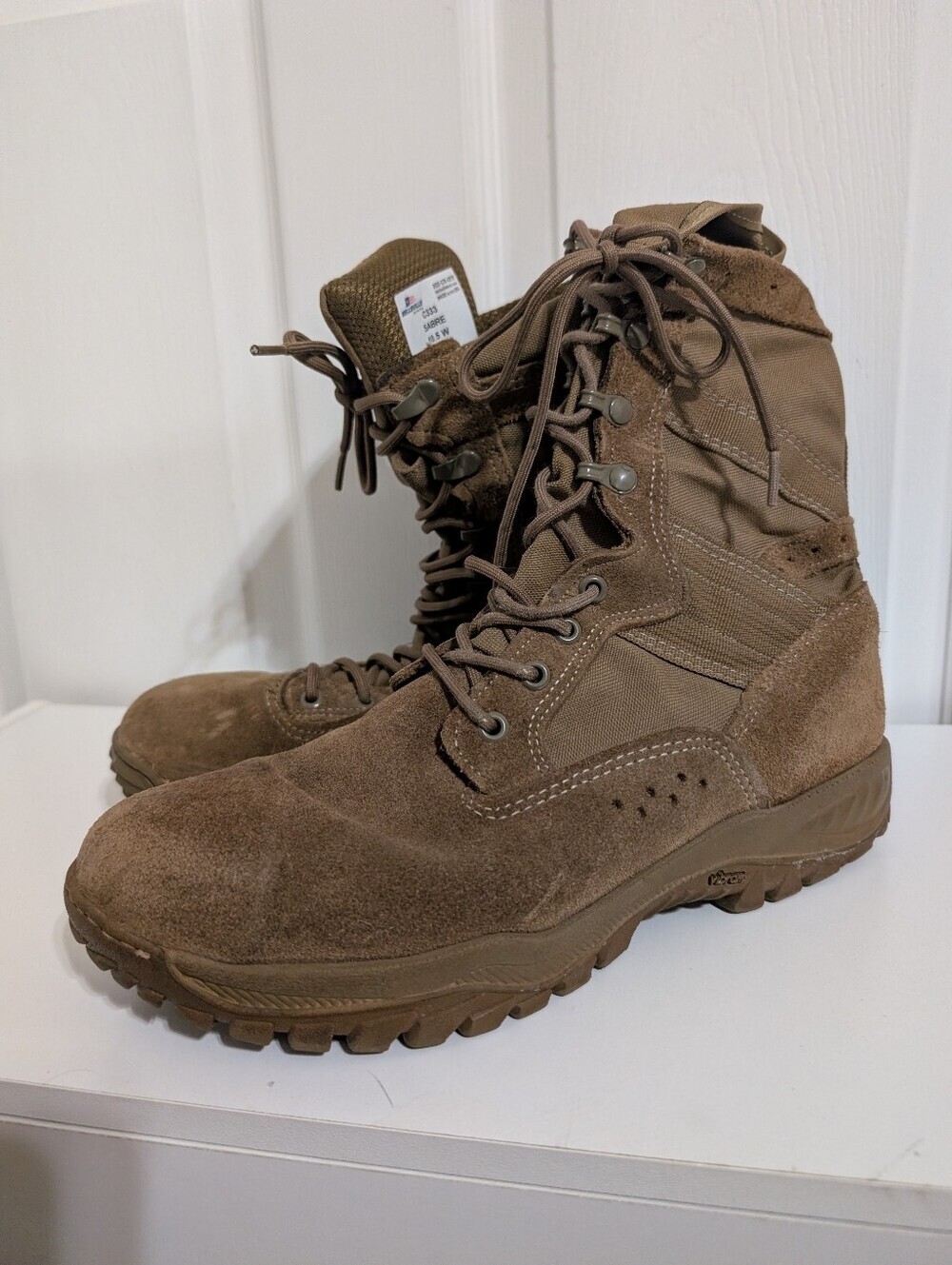 Belleville Mens Boots C333 Sabre 8" Leather Assault Tan Brown Size 10 Wide